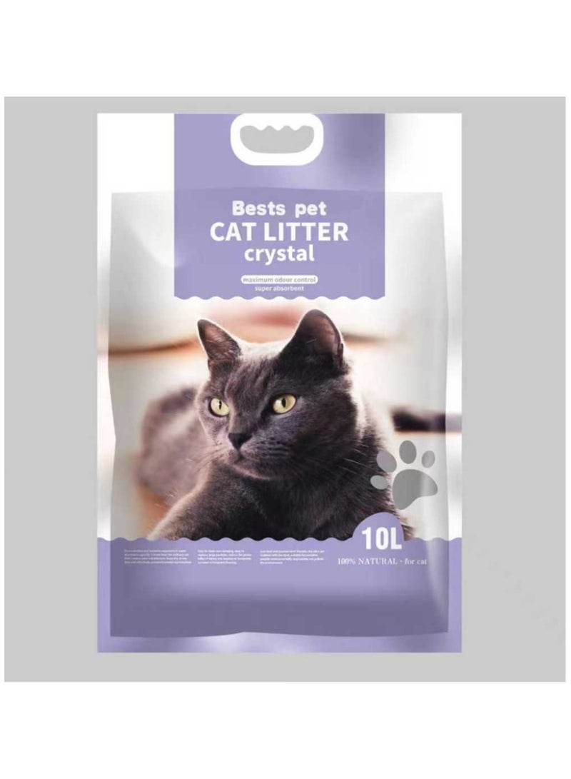 10litter 4.2kg,Cat litter,crystal cat litter,excellent cat litter,silica gel cat litter - Image 1